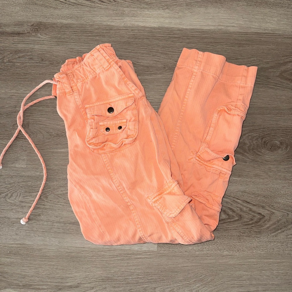 Free people Tahiti pull on cargo pants in Coral - Picture 3 of 5